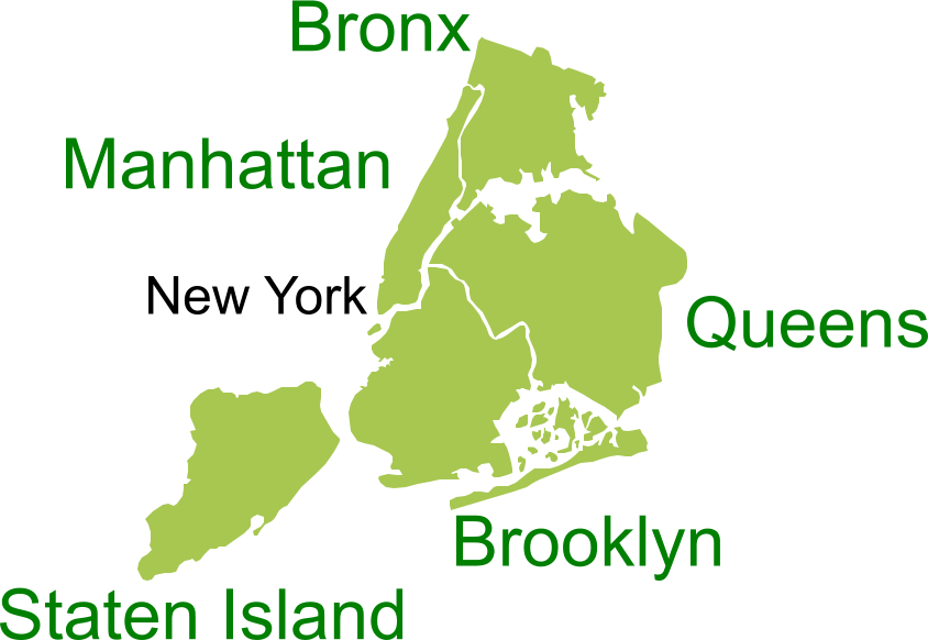 New York 5 boroughs map